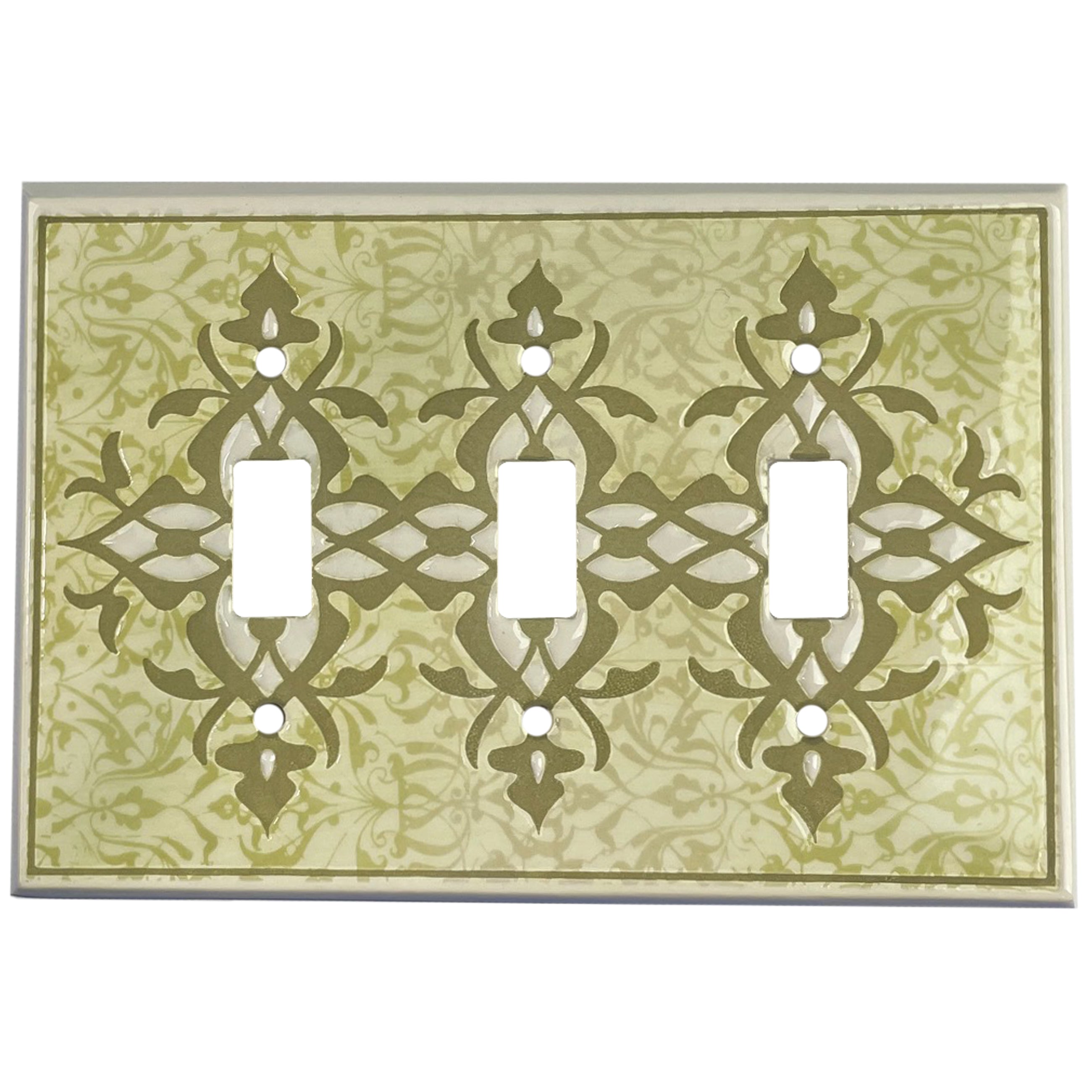 Paisley - Sage 3 Toggle Wallplate