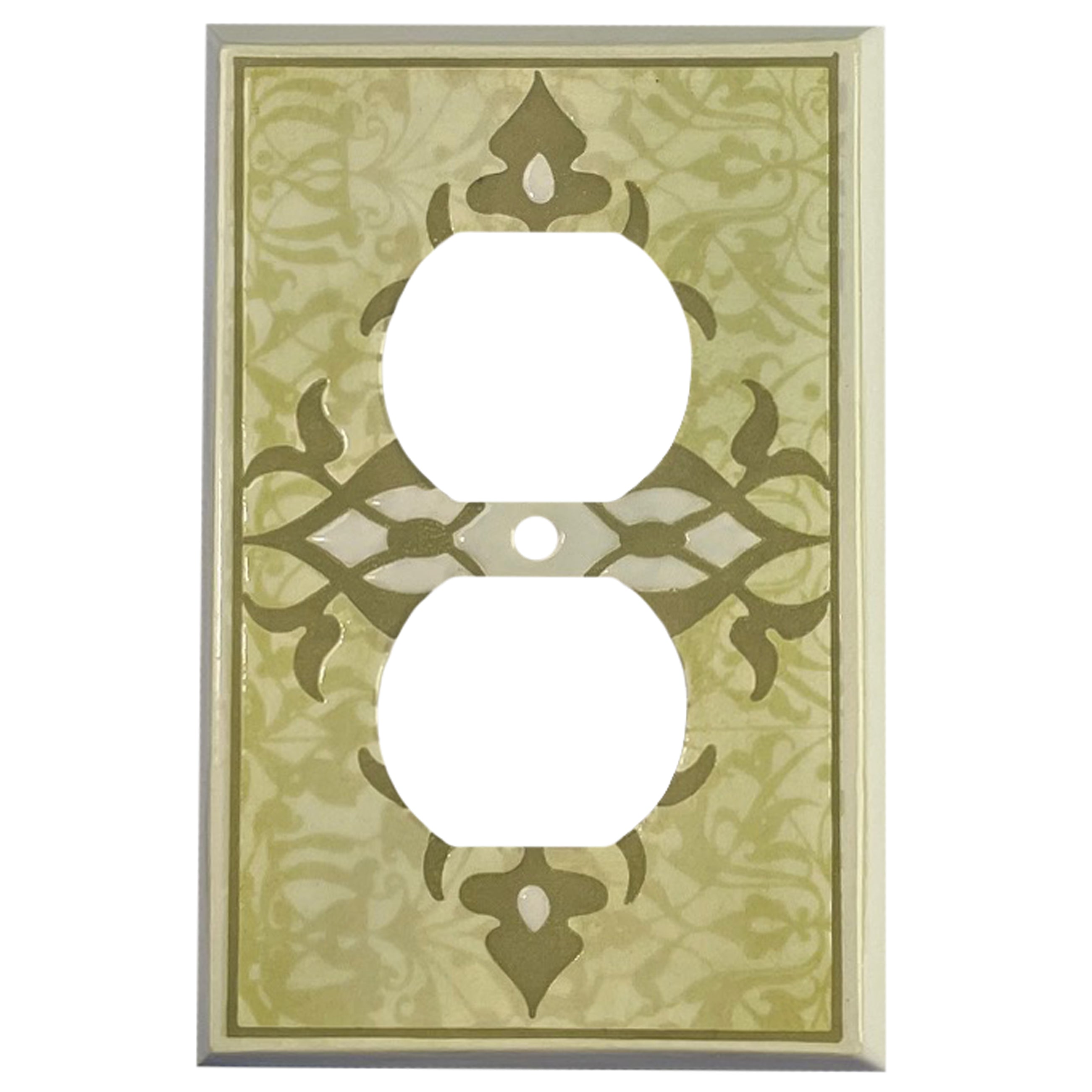 Paisley - Sage Duplex Outlet Wallplate