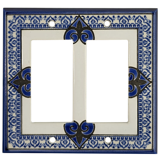 Morocco - Blue Cover Plates 2 Rocker Wallplate