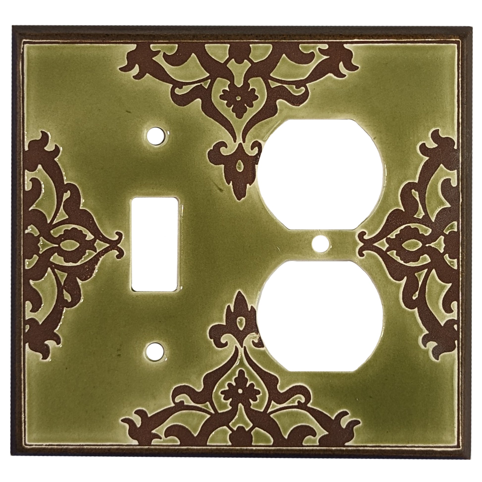 Lace - Avocado Cover Plates Toggle / Duplex Wallplate