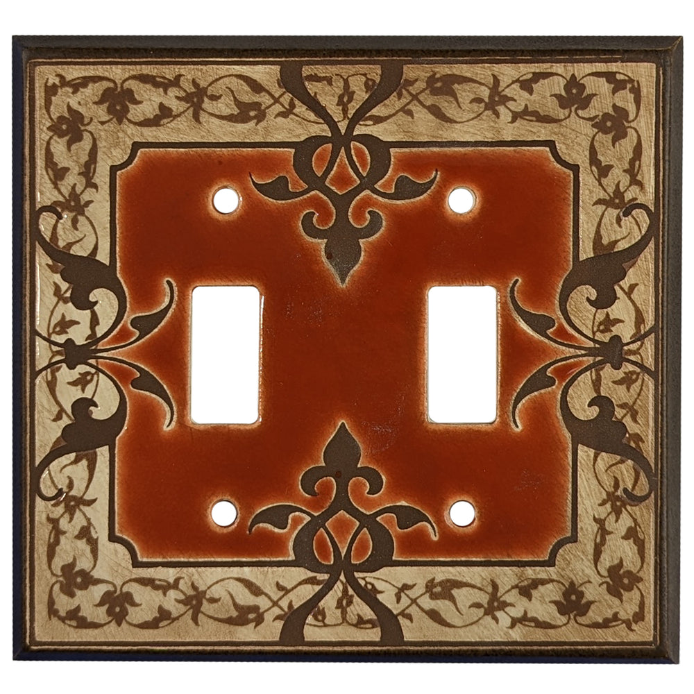 Tuscany - Terra Cotta Cover Plates 2 Toggle Wallplate