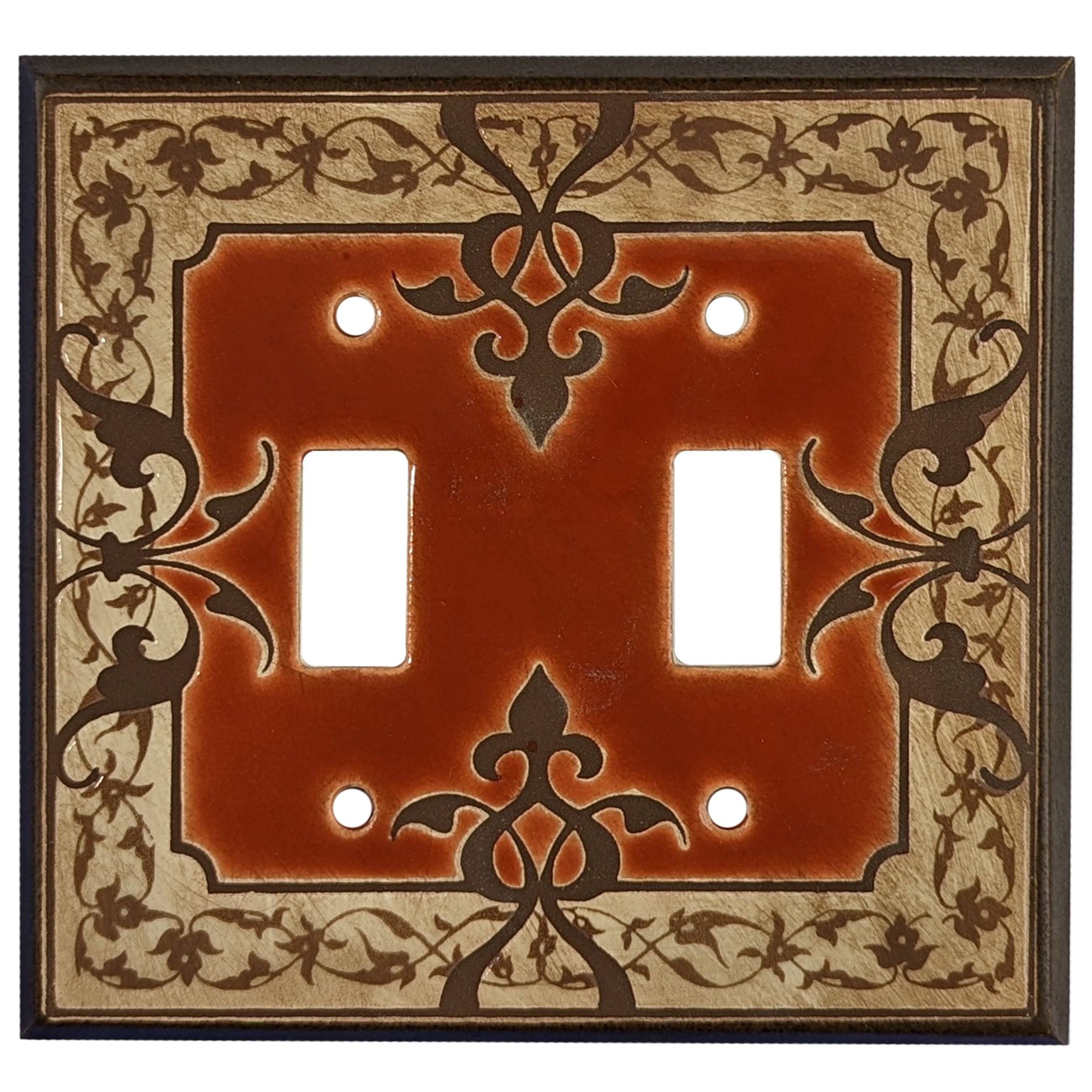 Tuscany - Terra Cotta Cover Plates 2 Toggle Wallplate