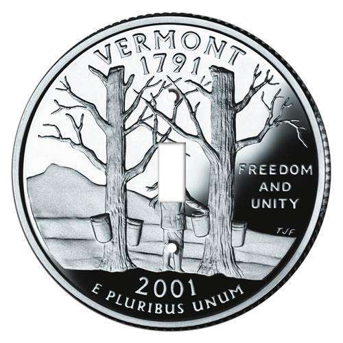 Vermont State Coin Switchplate:Wallplatesonline.com