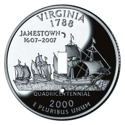 Virginia State Coin Switchplate:Wallplatesonline.com
