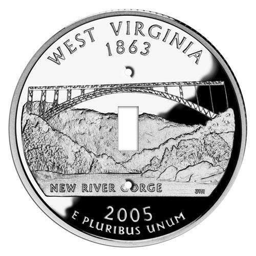 West Virginia State Coin Switchplate