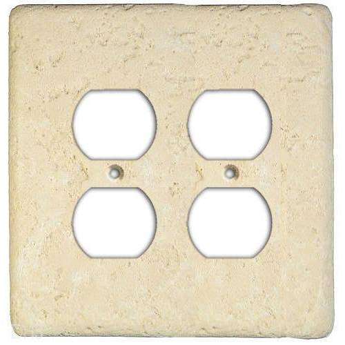 Stonique Wheat Stone 2 Duplex Outlet Switchplate