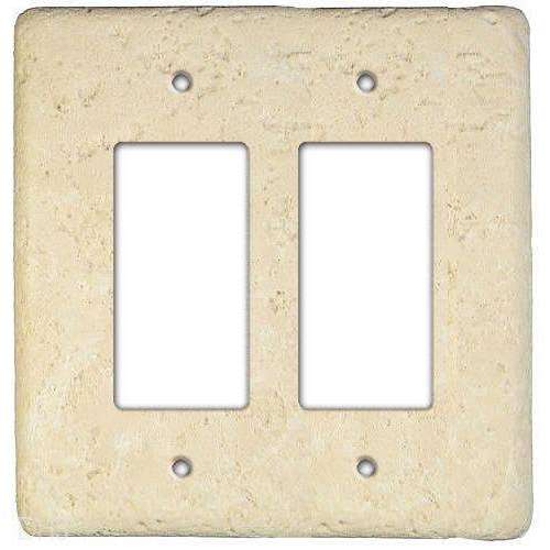 Stonique Wheat Stone Double Rocker Switchplate