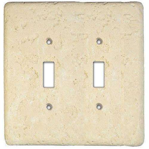 Stonique Wheat Stone Double Toggle Switchplate