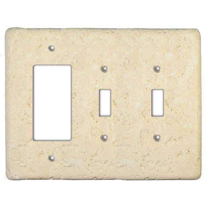 Stonique Wheat Stone 2 Toggle / Rocker Switchplate