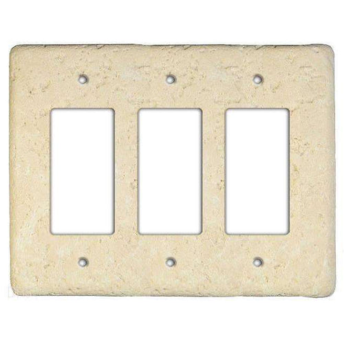 Wheat Stone Triple Rocker Switchplate:Wallplatesonline.com