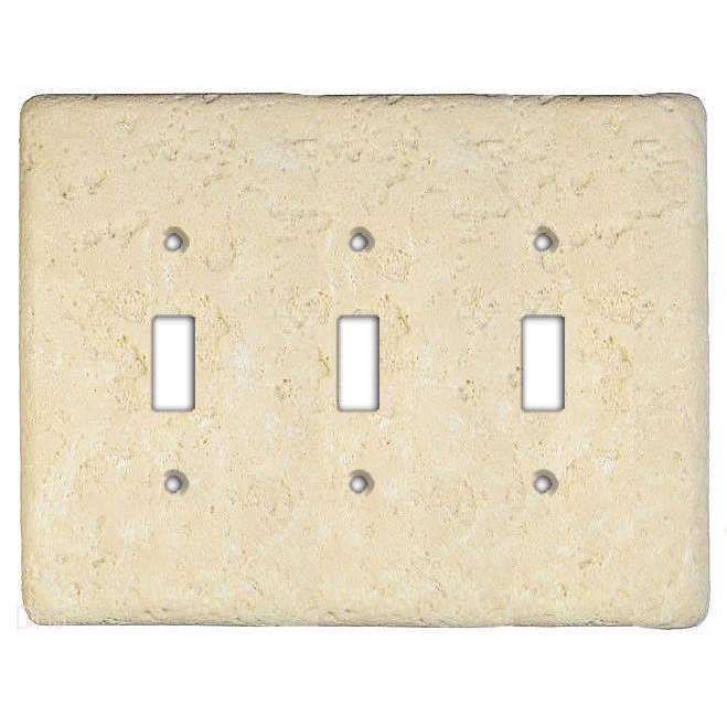 Wheat Stone Triple Toggle Switchplate:Wallplatesonline.com