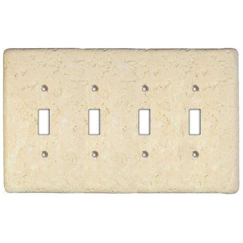 Wheat Stone Quad Toggle Switchplate:Wallplatesonline.com