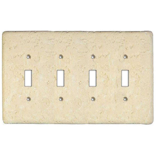 Wheat Stone Quad Toggle Switchplate:Wallplatesonline.com