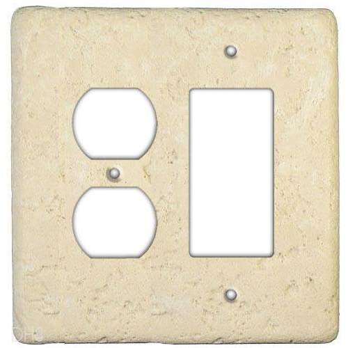Stonique Wheat Stone Duplex / Rocker Switchplate