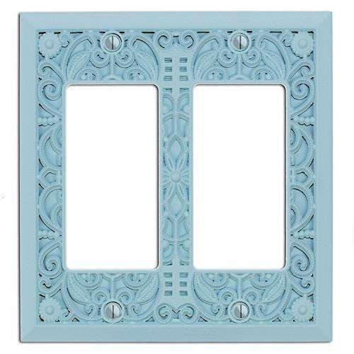Blue Sky Filigree Shabby Chic 2 Rocker (GFI):Wallplatesonline.com