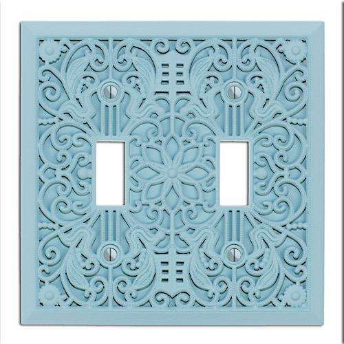 Blue Sky Filigree Shabby Chic Double Toggle