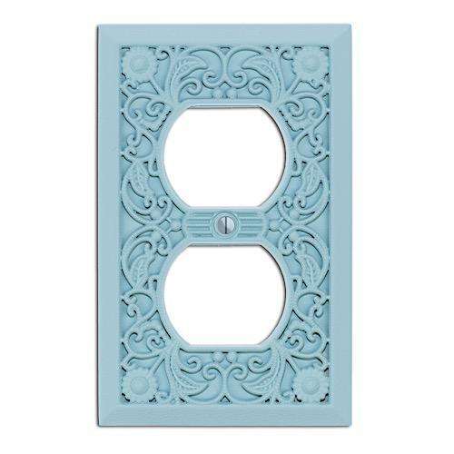 Blue Sky Filigree Shabby Chic 1 Duplex Outlet