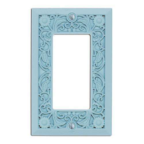 Blue Sky Filigree Shabby Chic 1 Rocker (GFI):Wallplatesonline.com
