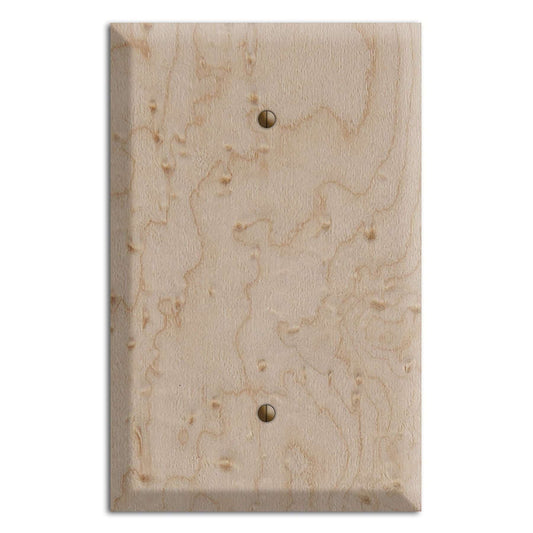 Birdseye Maple Wood Single Blank Cover Plate:Wallplates.com