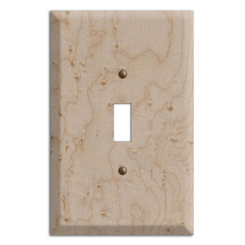 Oversized Discontinued Birdseye Maple Wood Cover Plates