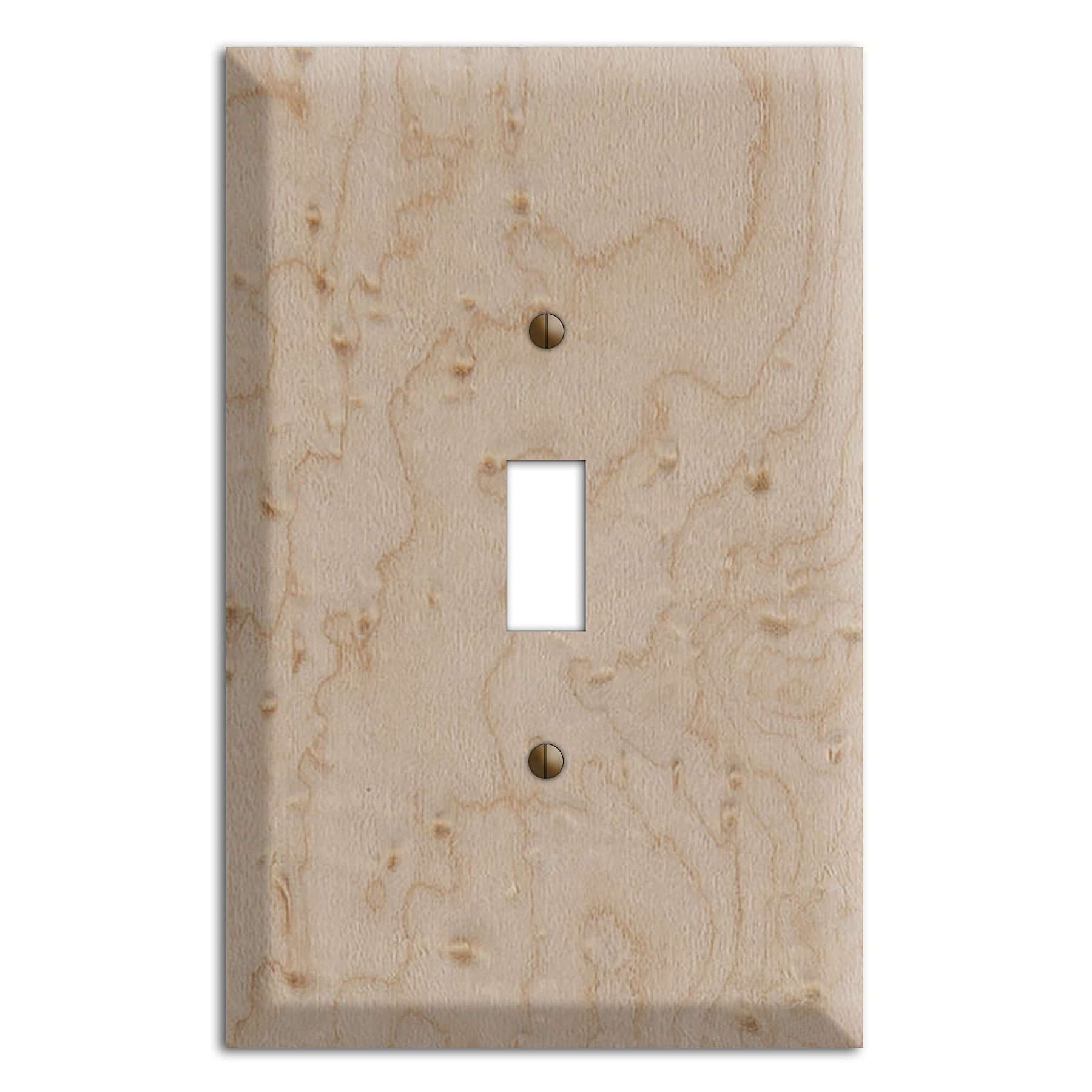 Birdseye Maple Wood Cover Plates:Wallplates.com