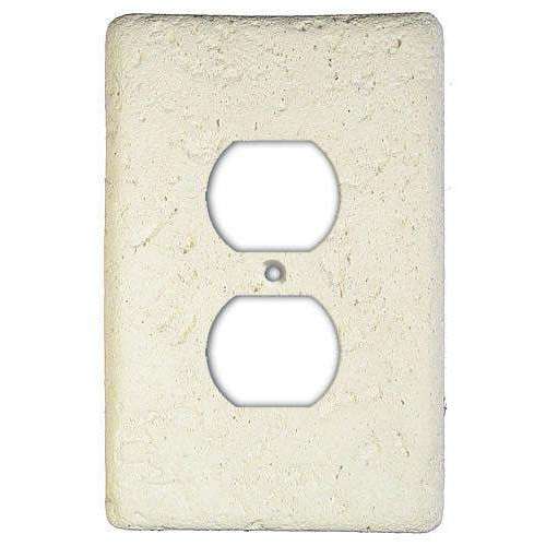 Stonique Biscuit Stone Duplex Outlet Switchplate