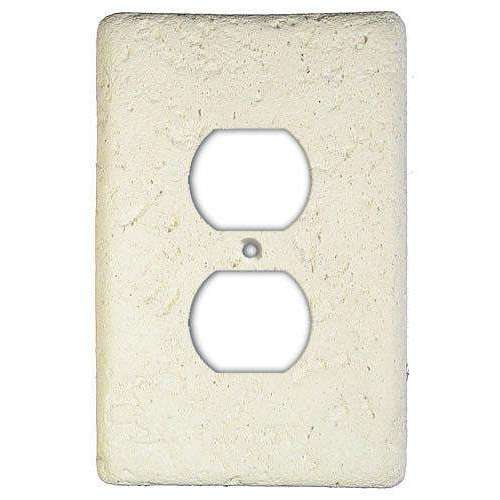 Biscuit Stone Duplex Outlet Switchplate - Wallplatesonline.com