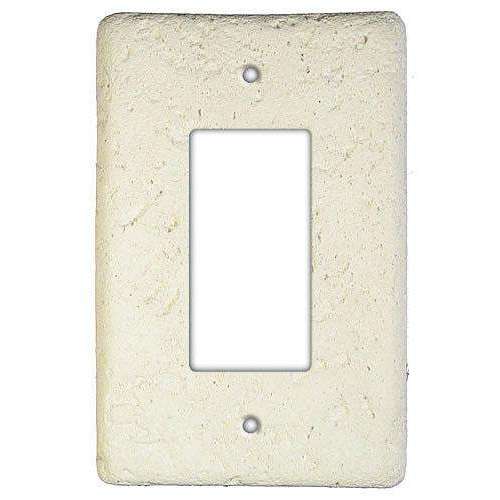 Biscuit Stone Single Rocker Switchplate - Wallplatesonline.com