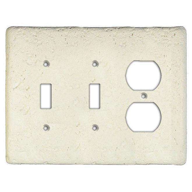 Stonique Biscuit Stone 2 Toggle / Duplex Switchplate