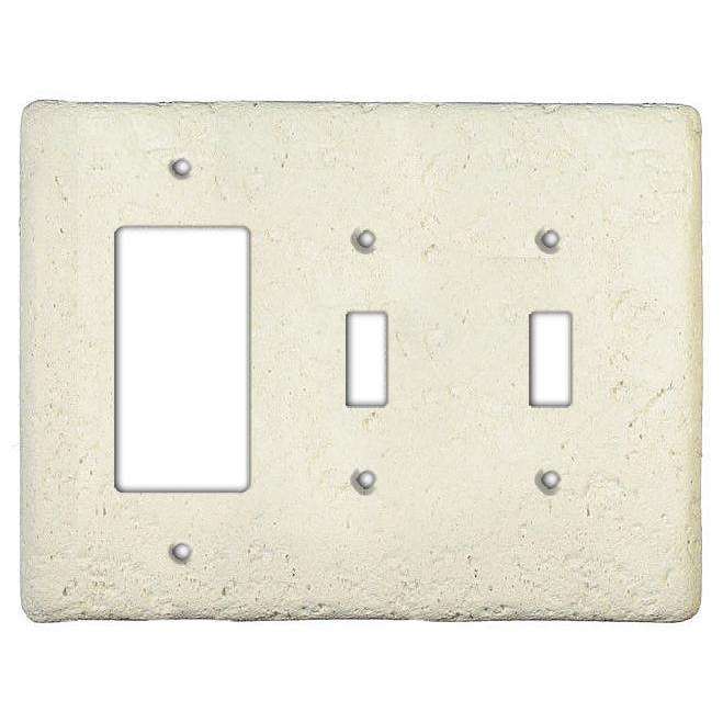 Stonique Biscuit Stone 2 Toggle / Rocker Switchplate