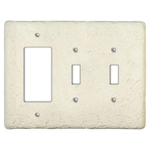 Biscuit Stone 2 Toggle / Rocker Switchplate - Wallplatesonline.com