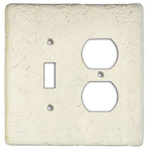 Biscuit Stone Toggle / Duplex Switchplate - Wallplatesonline.com