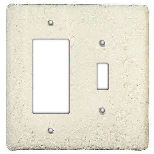 Stonique Biscuit Stone Toggle / Rocker Switchplate