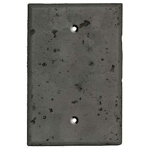 Charcoal Stone Single Blank Cover Plate