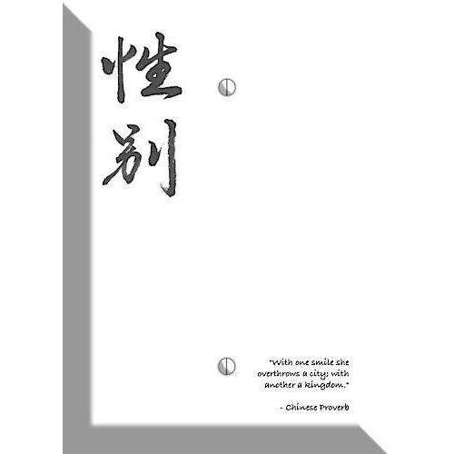 Sex Chinese Proverbs Blank Wallplate - Wallplatesonline.com