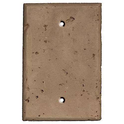 Cocoa Stone Single Blank Cover Plate