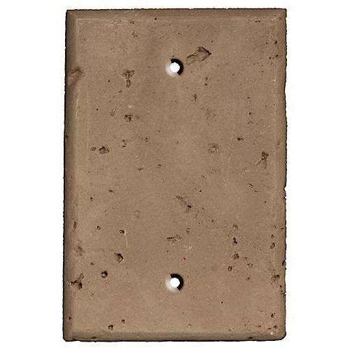 Cocoa Stone Single Blank Cover Plate - Wallplatesonline.com