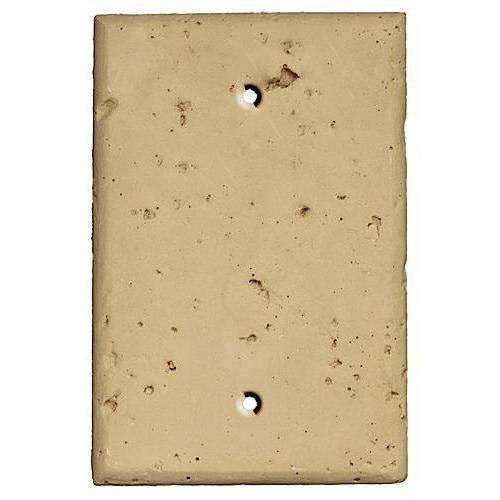 Khaki Stone Single Blank Cover Plate