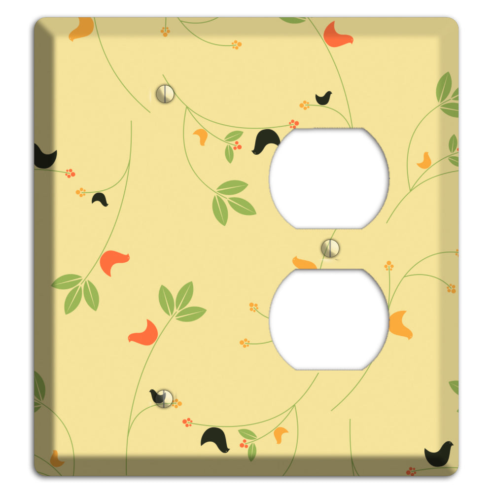 Delicate Yellow Flowers Blank / Duplex Wallplate