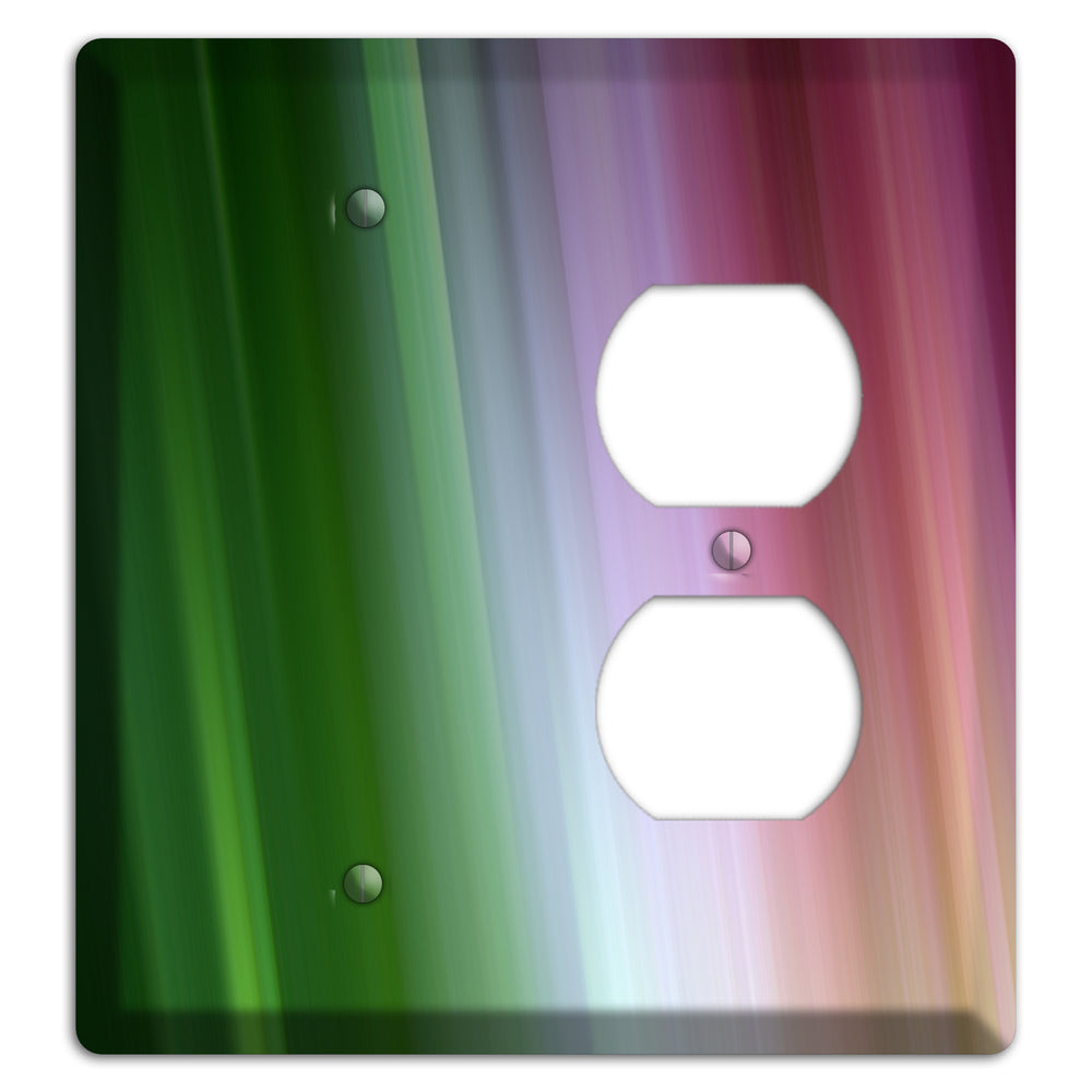 Green Lavender and Pink Ray of Light Blank / Duplex Wallplate