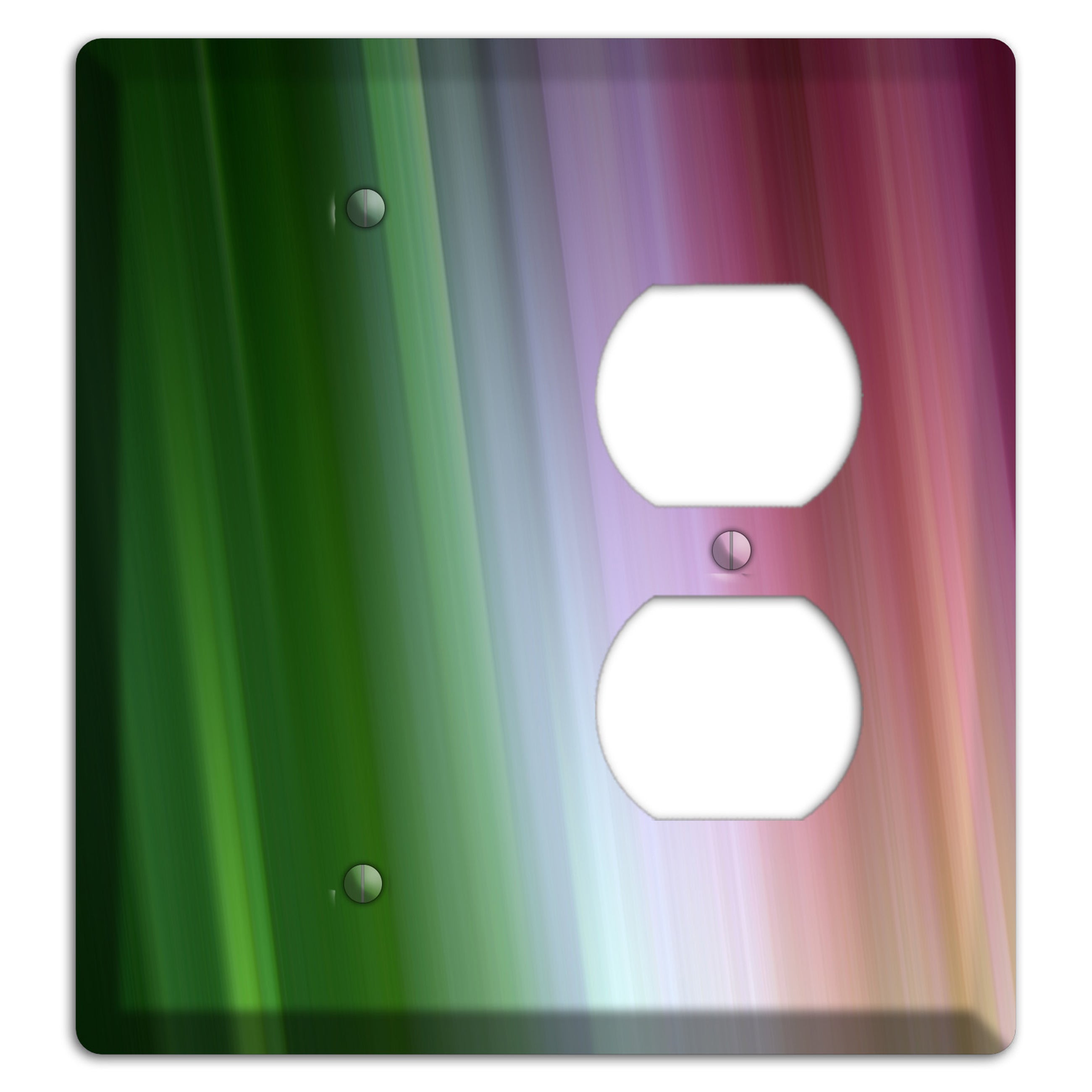 Green Lavender and Pink Ray of Light Blank / Duplex Wallplate