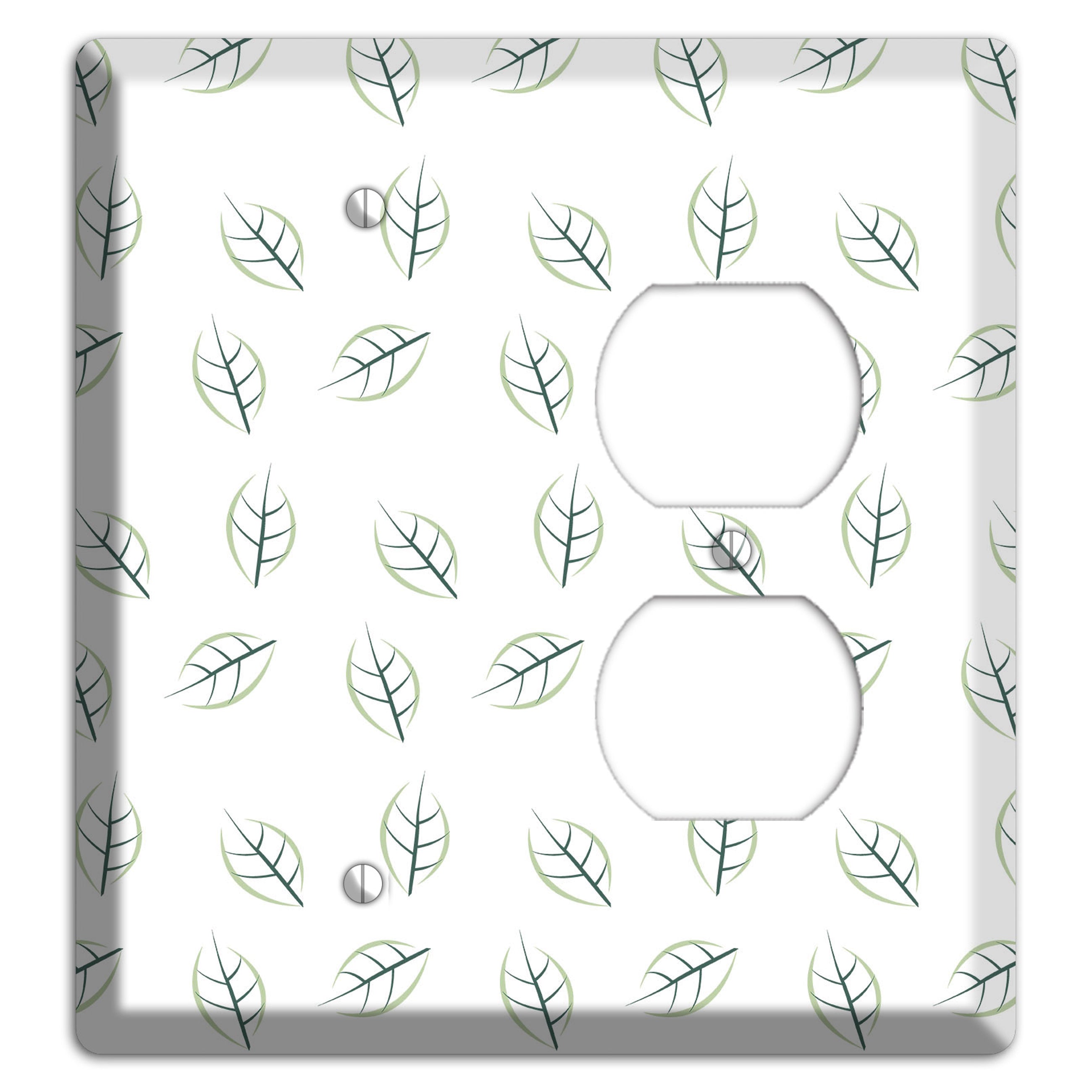 Leaves Style DD Blank / Duplex Wallplate