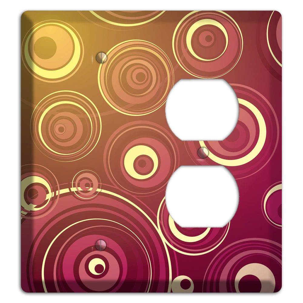 Maroon and Yellow Circles Blank / Duplex Wallplate