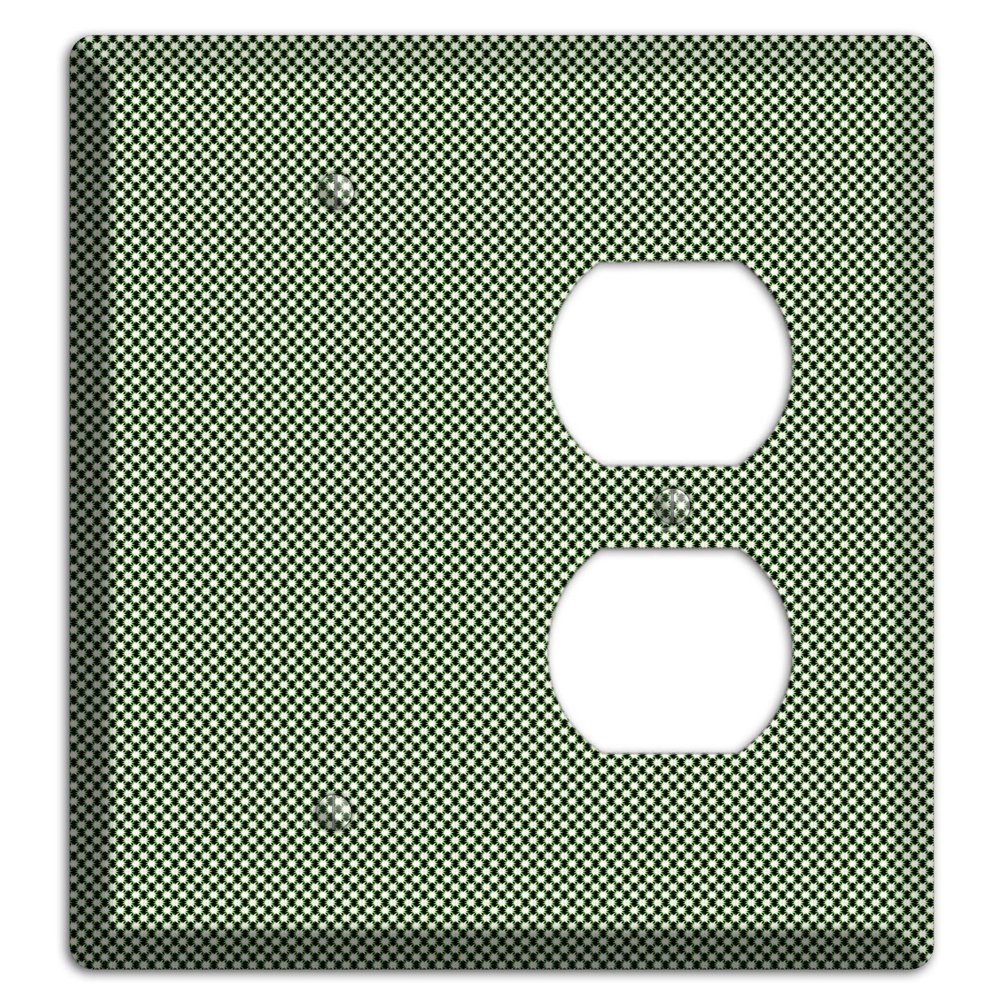 Green Tiny Check Blank / Duplex Wallplate