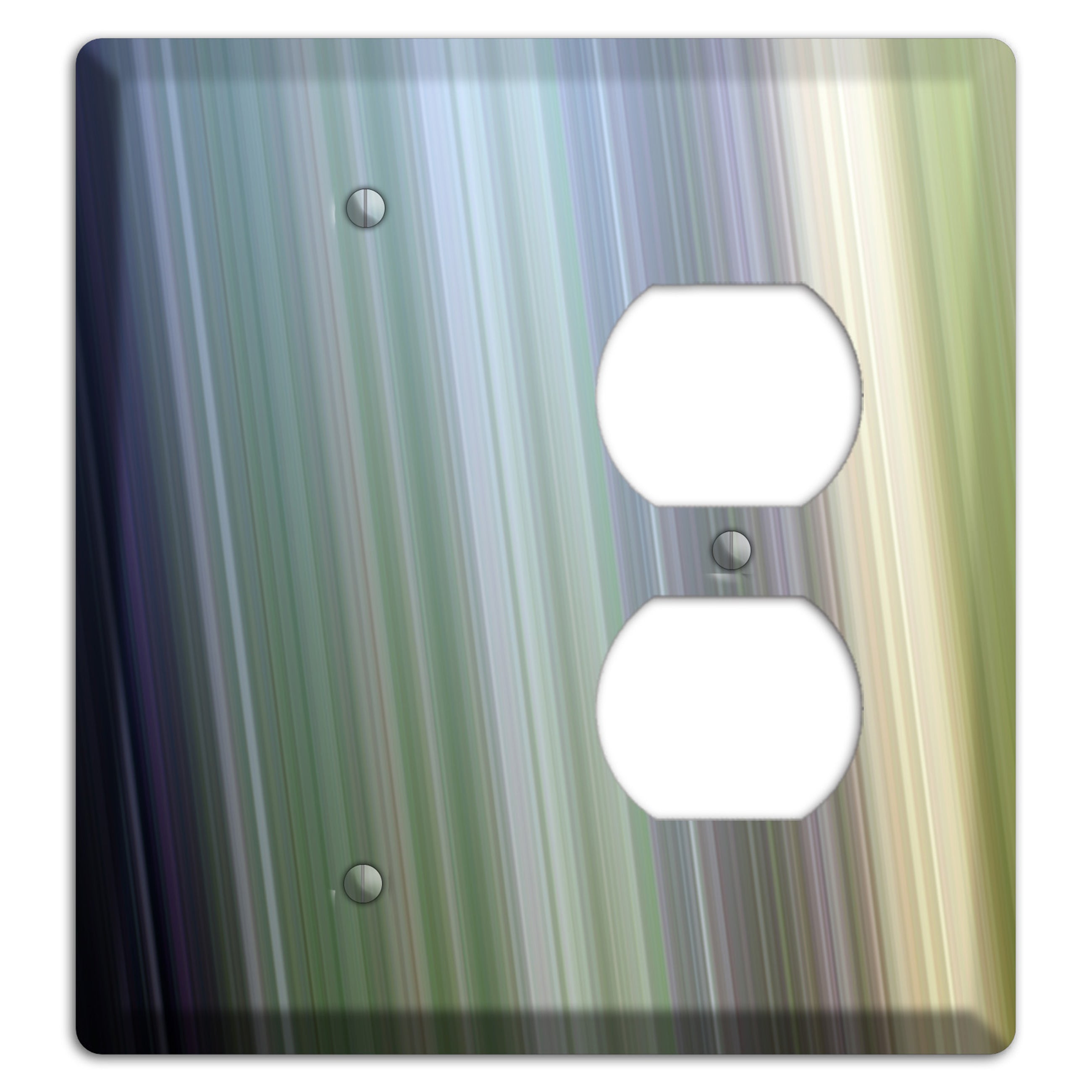Purple and Green Ray of Light Blank / Duplex Wallplate