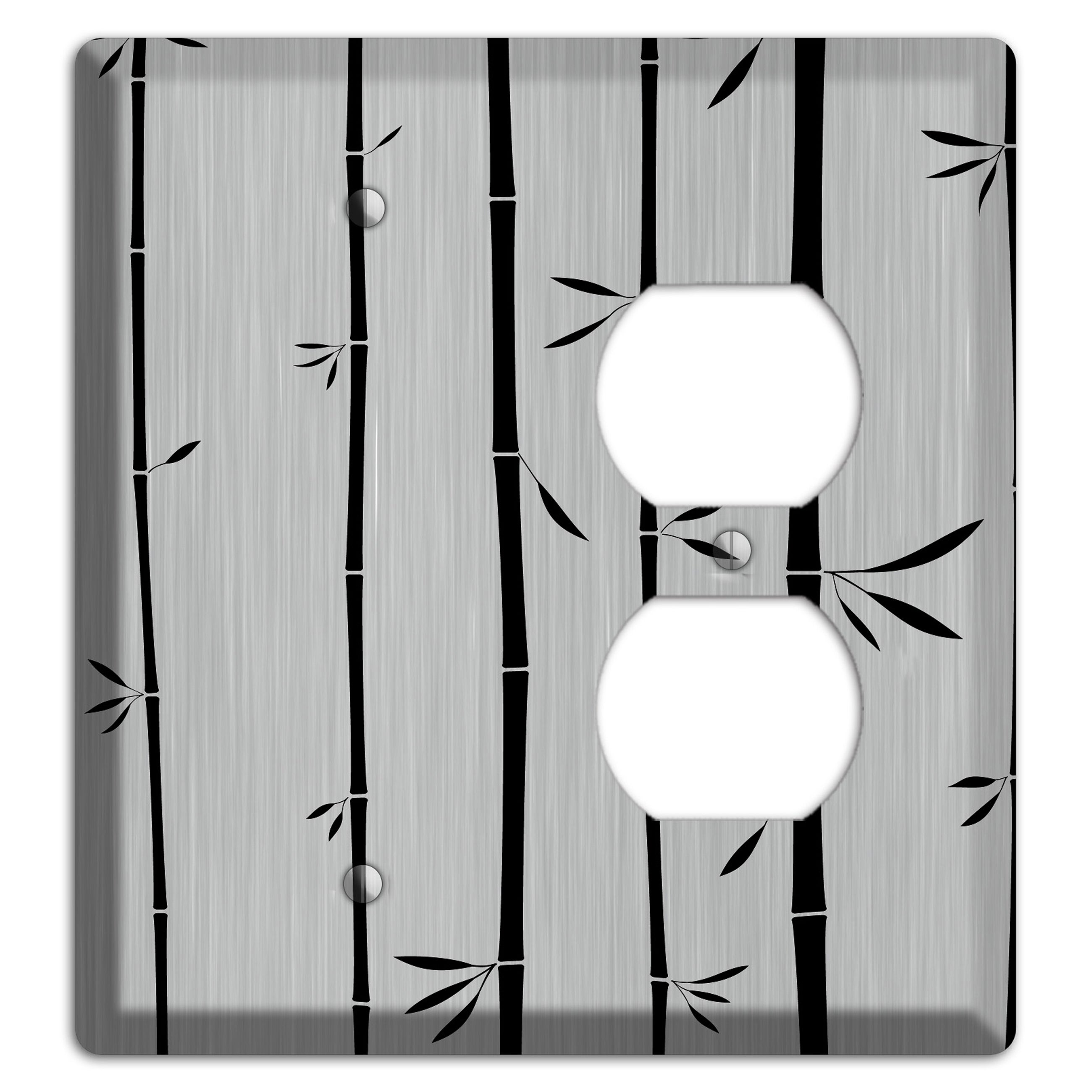 Bamboo  Stainless Blank / Duplex Wallplate
