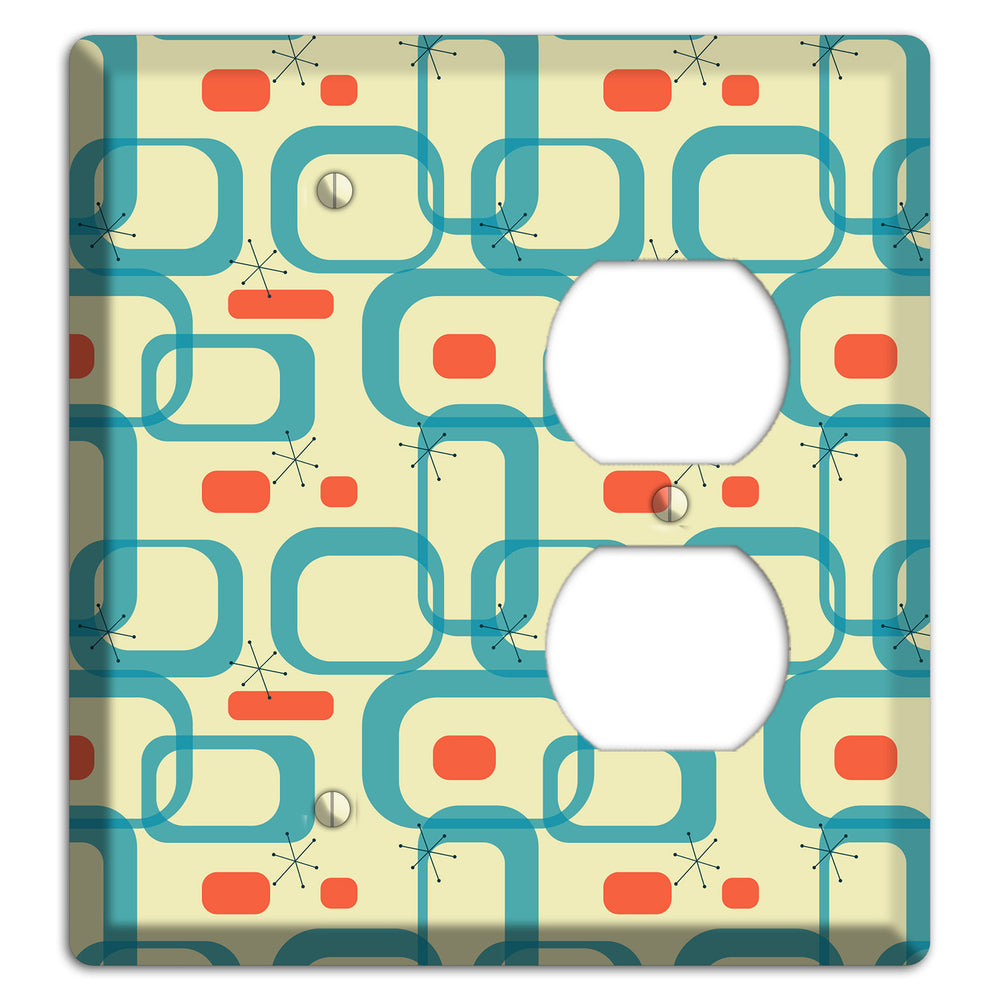 Blue and Yellow Oval Blank / Duplex Wallplate