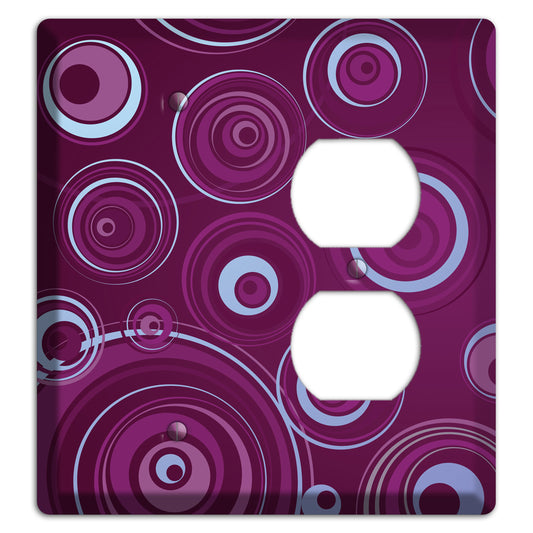 Purple Circles 3 Blank / Duplex Wallplate