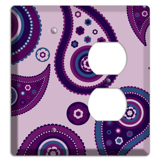 Light Purple Pailsey Blank / Duplex Wallplate