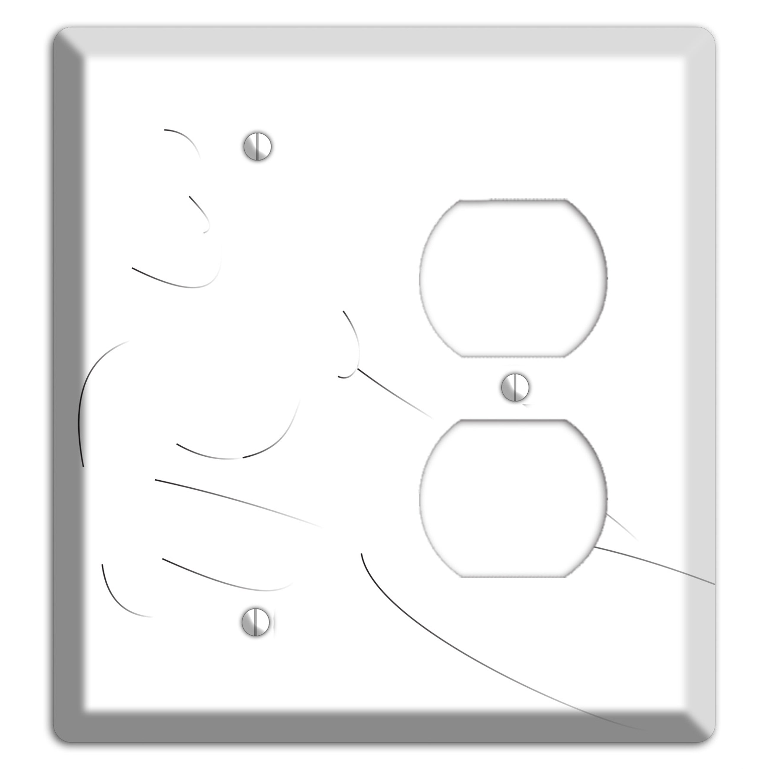 Abstrract Nude Figure Blank / Duplex Wallplate